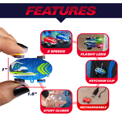 USA Toyz Whipz Micro Racers Toy Cars (Glow in the Dark)