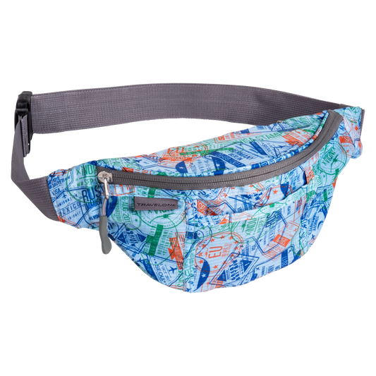 Travelon Top Zip Lightweight Waist Pack (Stamp Print)