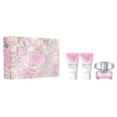 Versace Bright Crystal 3 Pcs Set For Women: 1.7 Eau De Toilette Spray + 1.7 Bath & Shower Gel + 1.7 Body Lotion