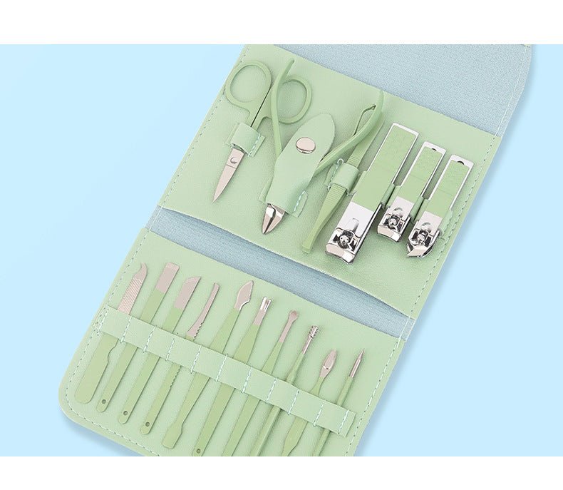 16-Piece Manicure Set – Nail Clippers & Grooming Kit with Case