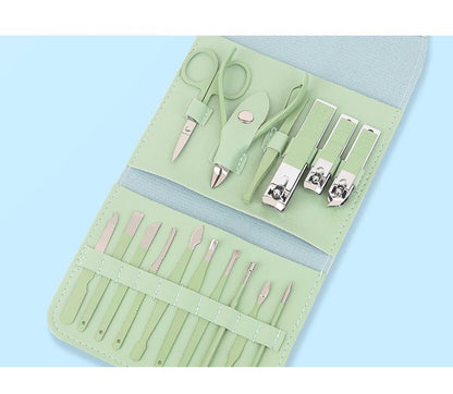 16-Piece Manicure Set – Nail Clippers & Grooming Kit with Case