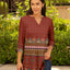 Rust and Brown Bohemian Border Print
