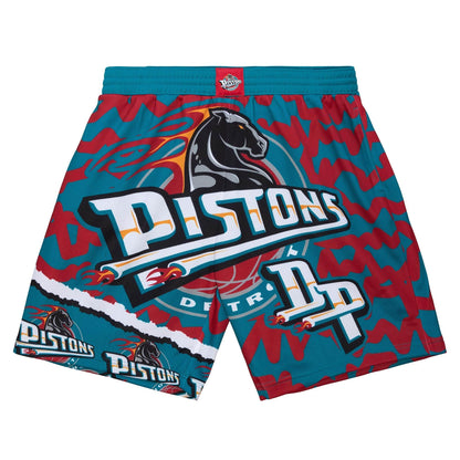 Mitchell & Ness NBA Jumbotron 2.0 Sublimated Shorts Detroit Pistons Shorts