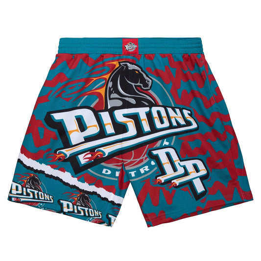 Mitchell & Ness NBA Jumbotron 2.0 Sublimated Shorts Detroit Pistons Shorts