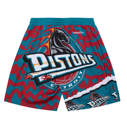 Mitchell & Ness NBA Jumbotron 2.0 Sublimated Shorts Detroit Pistons Shorts