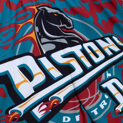 Mitchell & Ness NBA Jumbotron 2.0 Sublimated Shorts Detroit Pistons Shorts