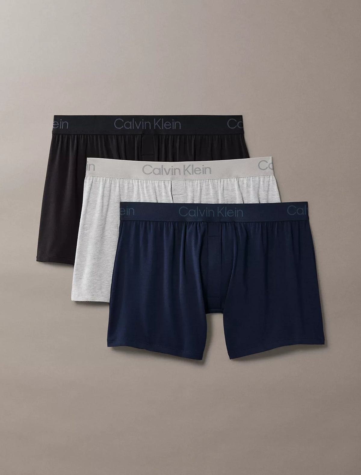 Calvin Klein Cotton Stretch Boxer Brief 3-Pack Men's Underwear — Black/Navy/White