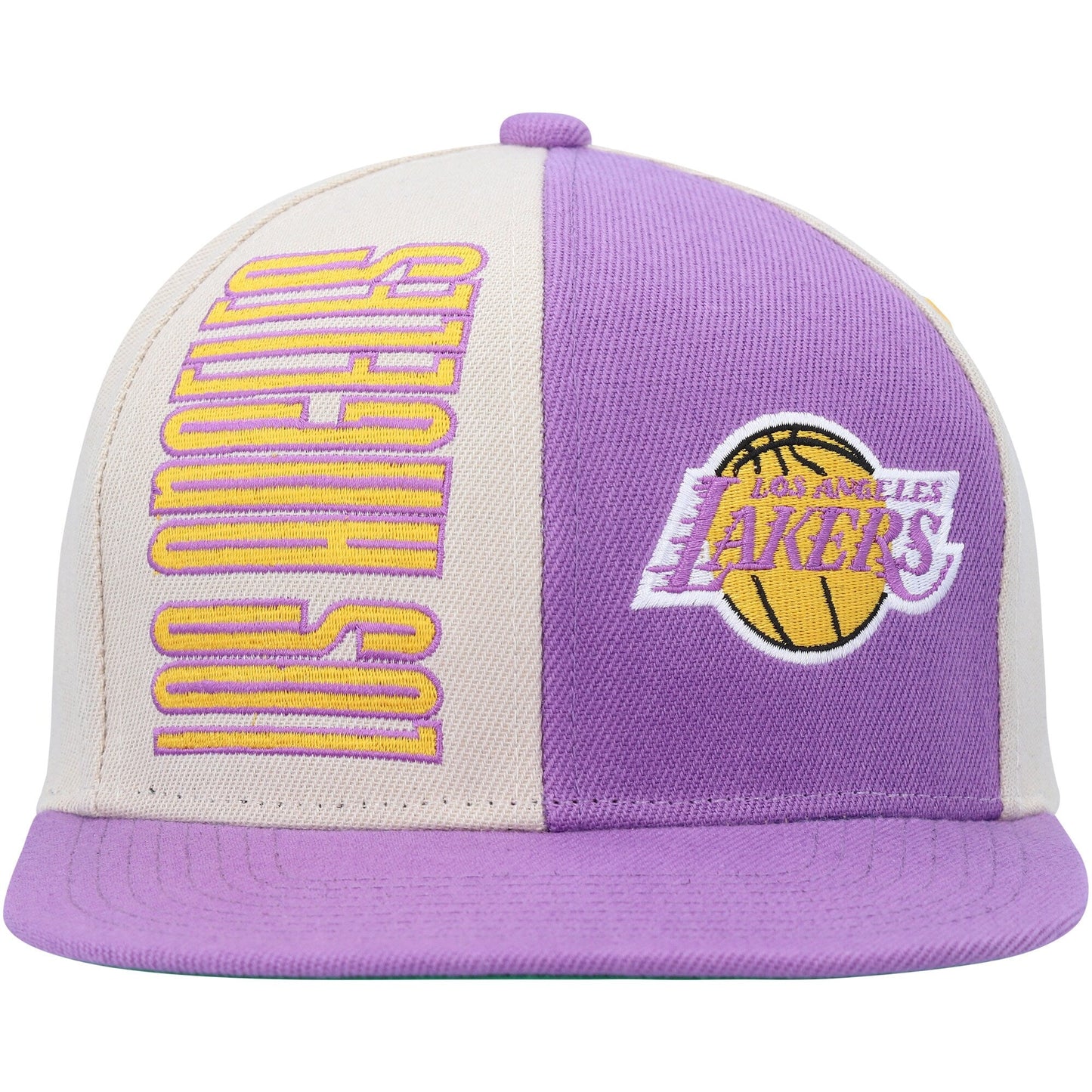Men's Mitchell & Ness NBA Pop Panel Snapback Hwc Lakers - Off White