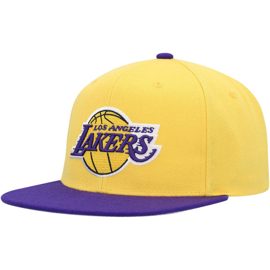 Men's Mitchell & Ness NBA Side Core 2.0 Snapback Lakers - Yellow-Purple