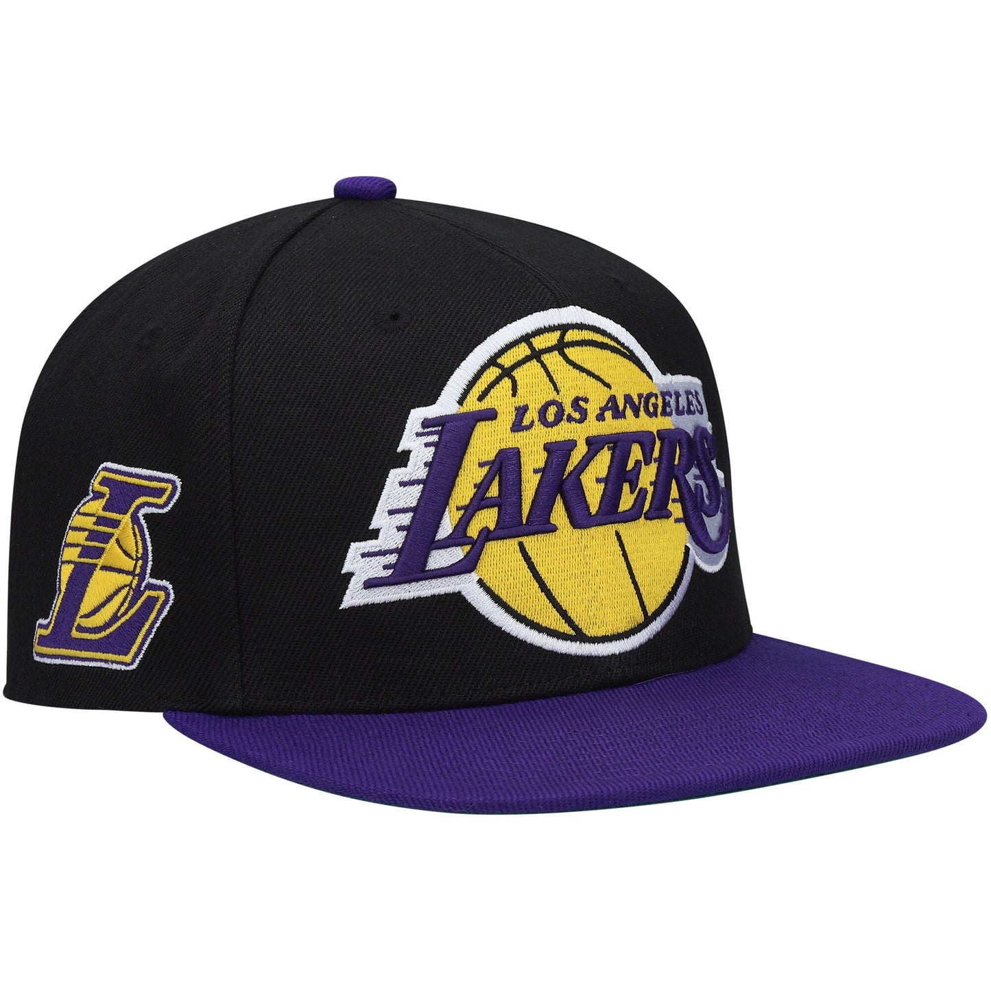 Men's Mitchell & Ness NBA Xl Wordmark Snapback Lakers