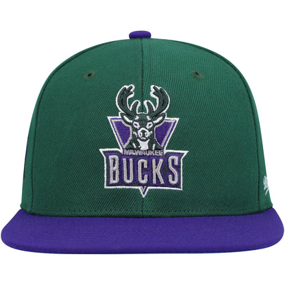 Mitchell & Ness Men's NBA Milwaukee Bucks Coast 2 Coast Fitted Fitted Caps