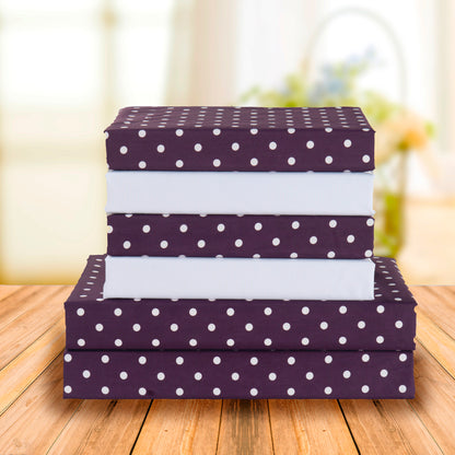 Elegant Comfort 6-Piece Polka Dot Printed Sheet Set - Soft as a Hotel Premium Quality