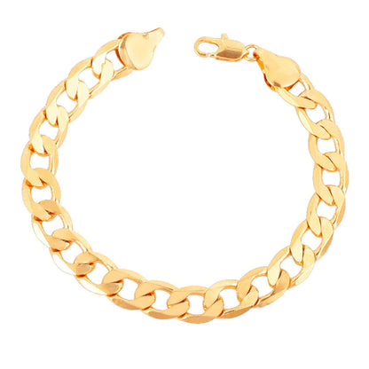 Goldtone Chunky Curb Chain Bracelet-3