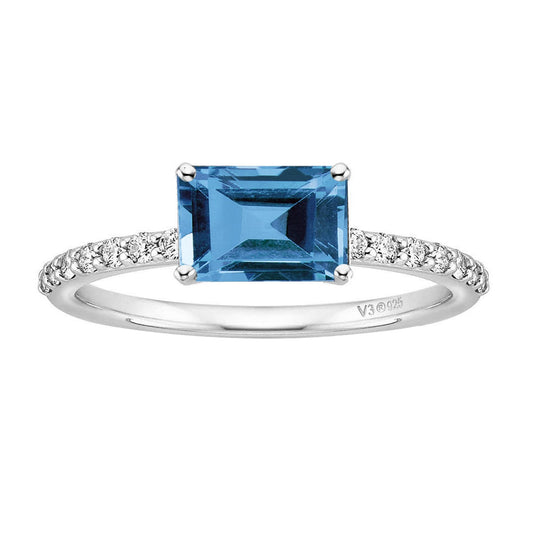 Blue, White-