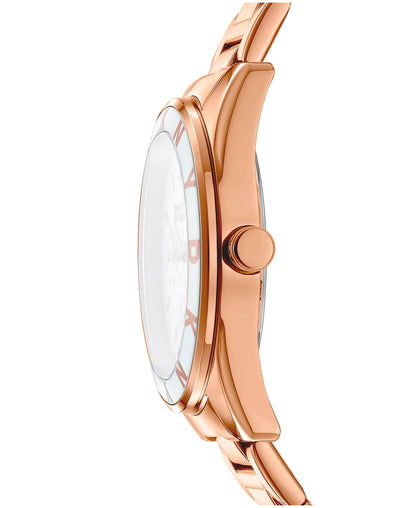 Dk1l073m0045 ACTIVE Chambers Multi Function Silver Dial Rose Gold Women's Watch
