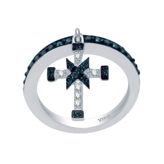 blue, white-