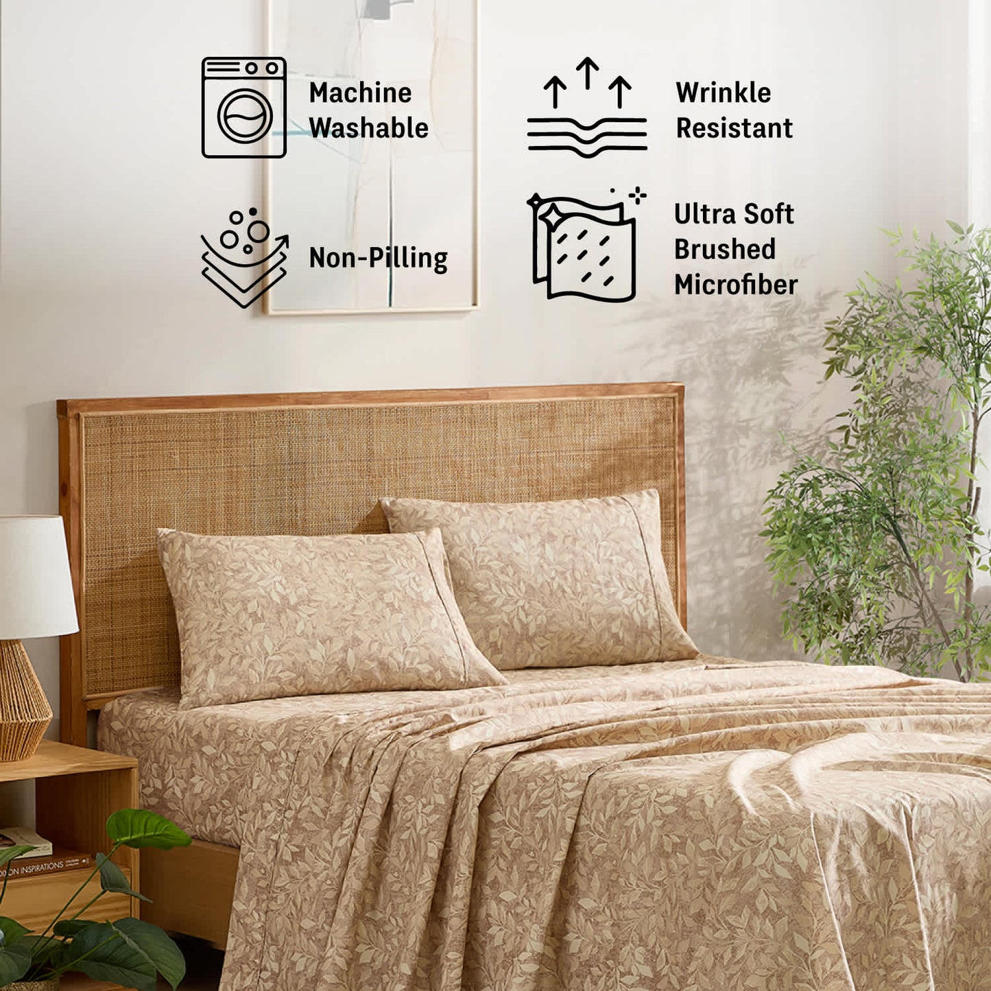 Leaves Taupe-