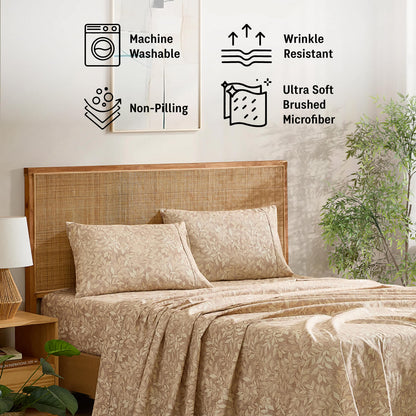 Leaves Taupe-