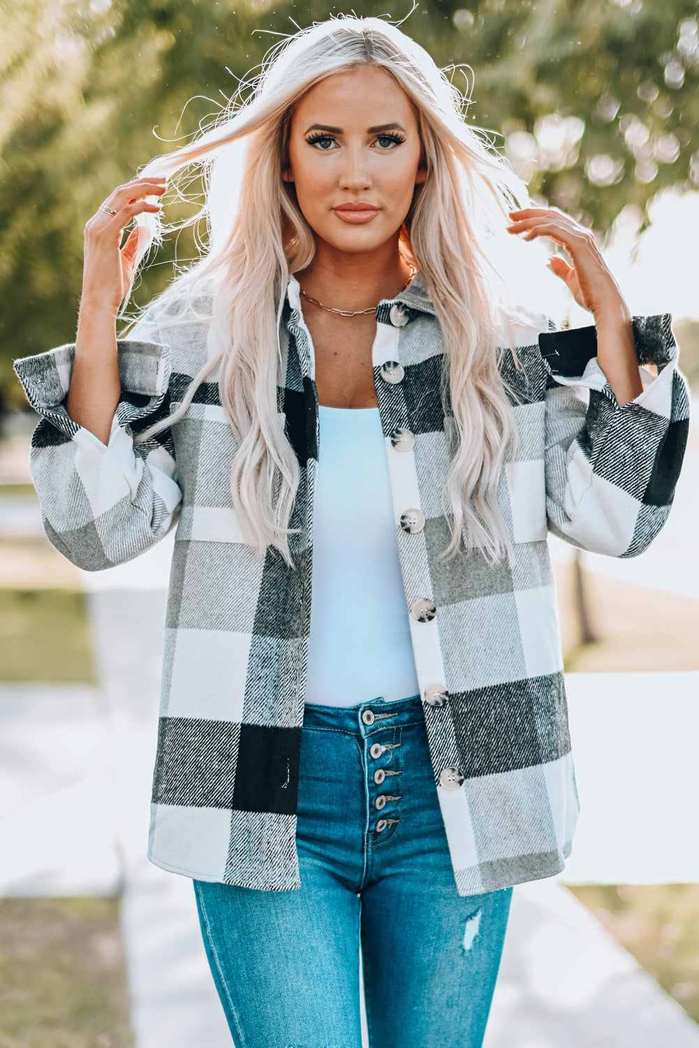 Leslie Block Long Sleeve Jacket
