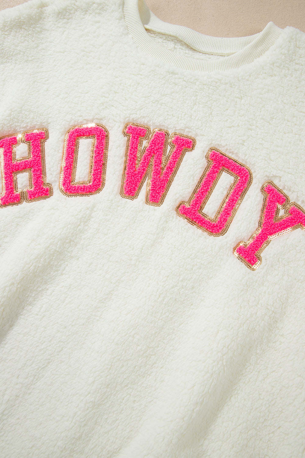 Threaded Pear Mila Sherpa Howdy Patched Pullover