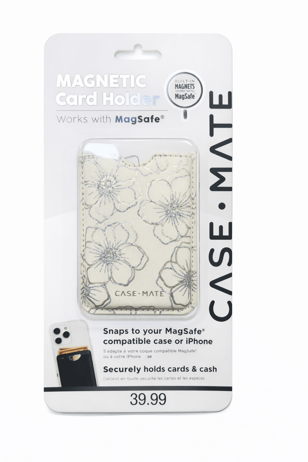 Case-Mate Glossy Magnetic Lip Gloss Holder [Detachable Magsafe Lipstick Holder] Fits Most Lip Gloss and Lipstick Brands - Snap on Phone Accessory for 17 Pro Max/16 Pro Max/15/14/13/Pixel 10 - Midnight
