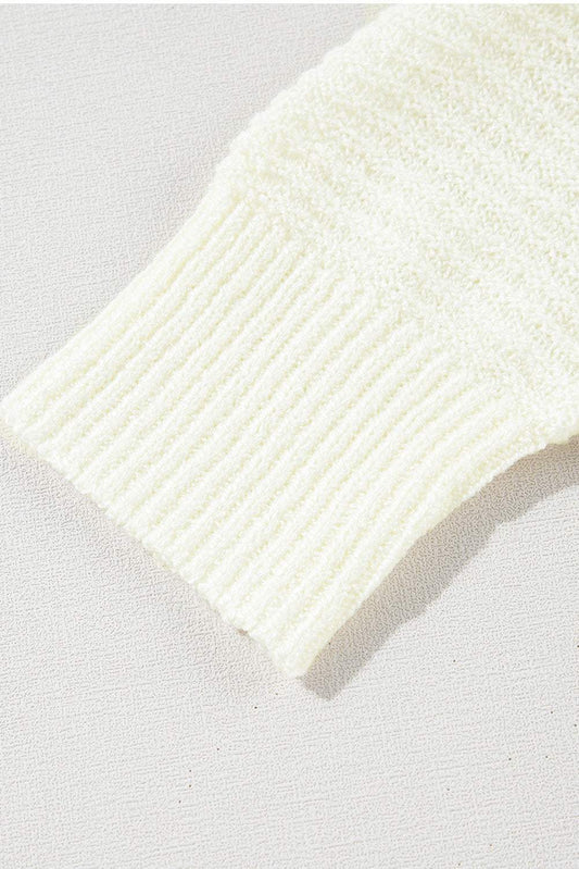 Threaded Pear Eleanor Shoulder Bubble Sleeve Sweater