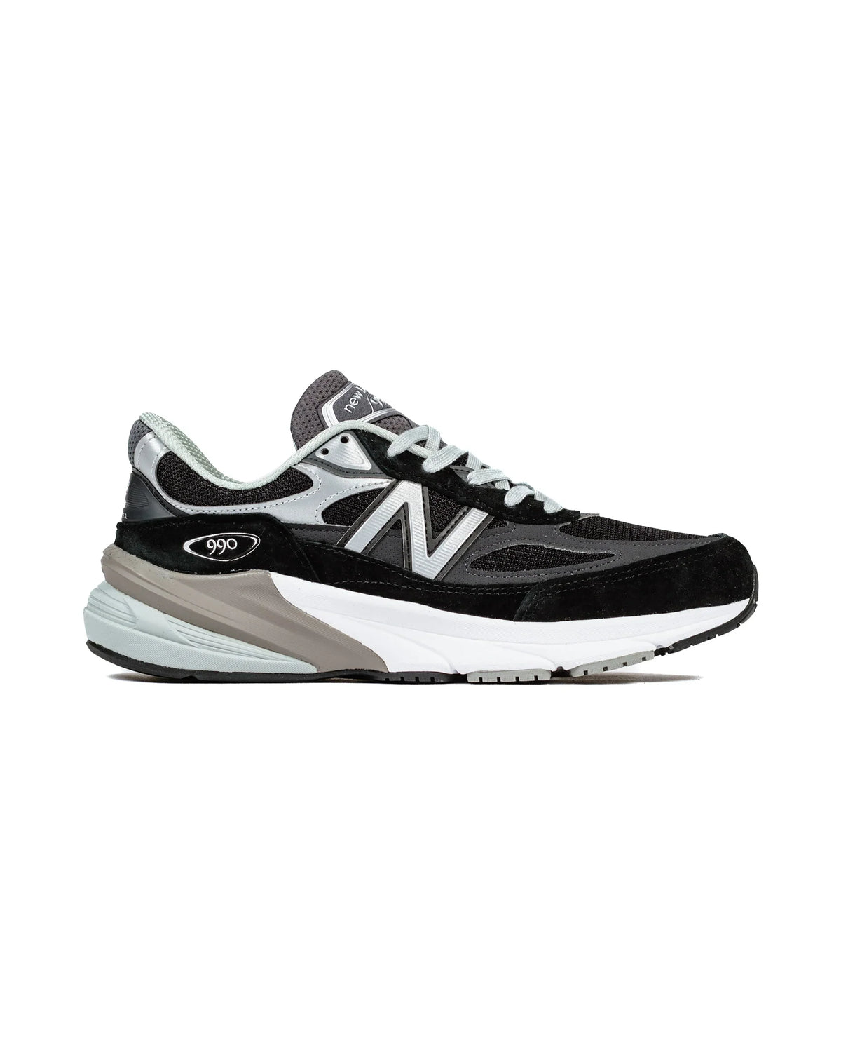 New Balance 990v6 Made in USA Men's Sneakers (2E width) — Black Suede