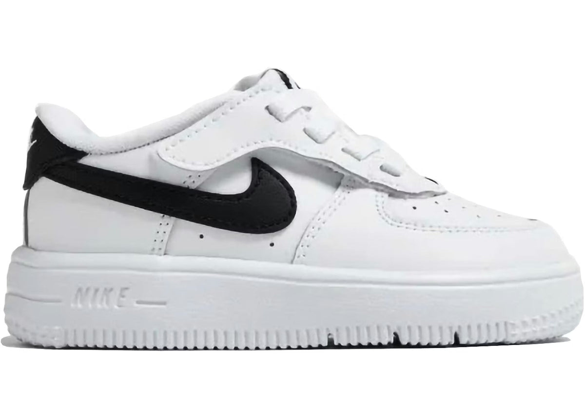 Nike Force 1 Low EasyOn Toddlers' (TD) Sneakers — White/Black Leather Low-Top