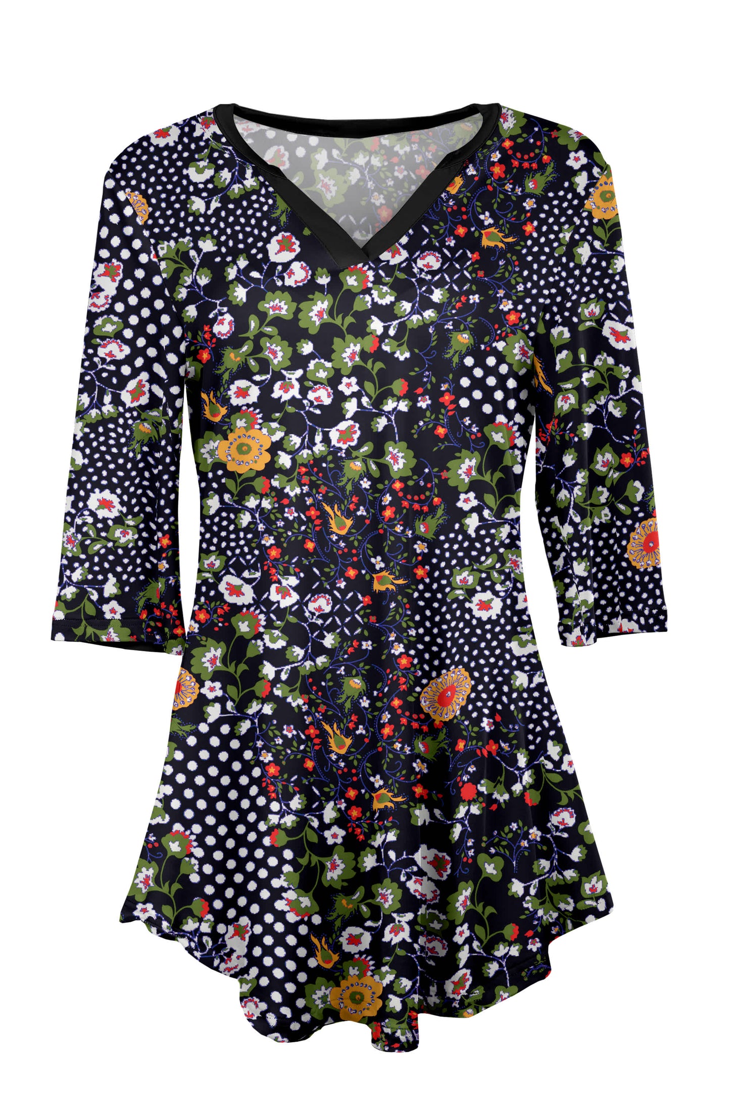 Black Olive Floral Scatter-