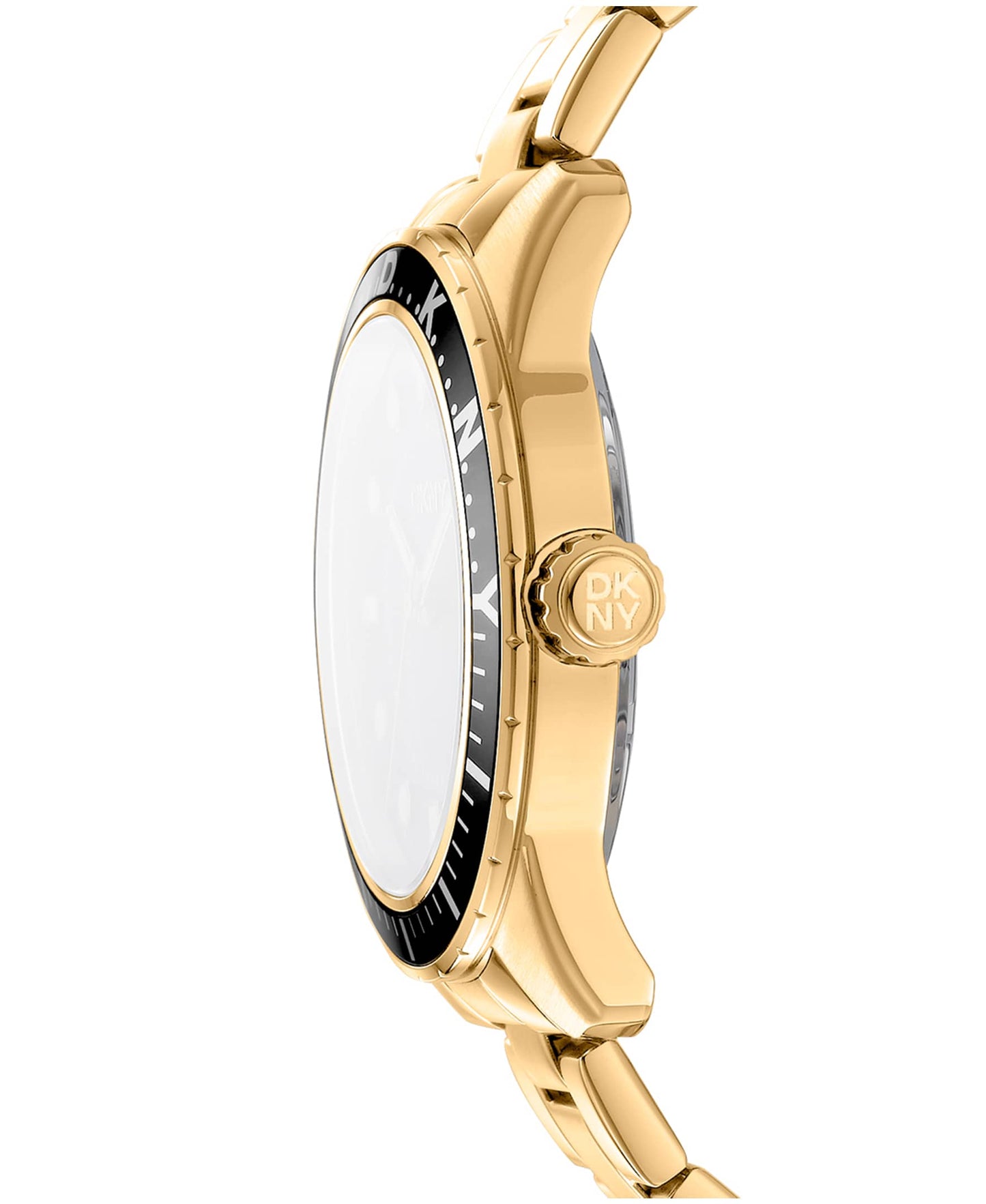 Dkny Men Watch, Gold Color Case, Black Dial, Gold Color Metal Bracelet, 3 Hands Date, 10 Atm-4