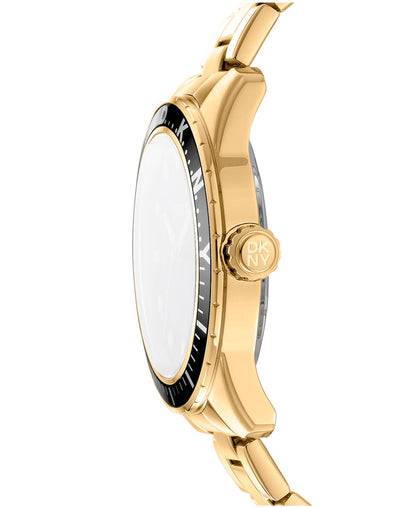 Dkny Men Watch, Gold Color Case, Black Dial, Gold Color Metal Bracelet, 3 Hands Date, 10 Atm-4