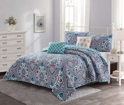 Blue/Coral-