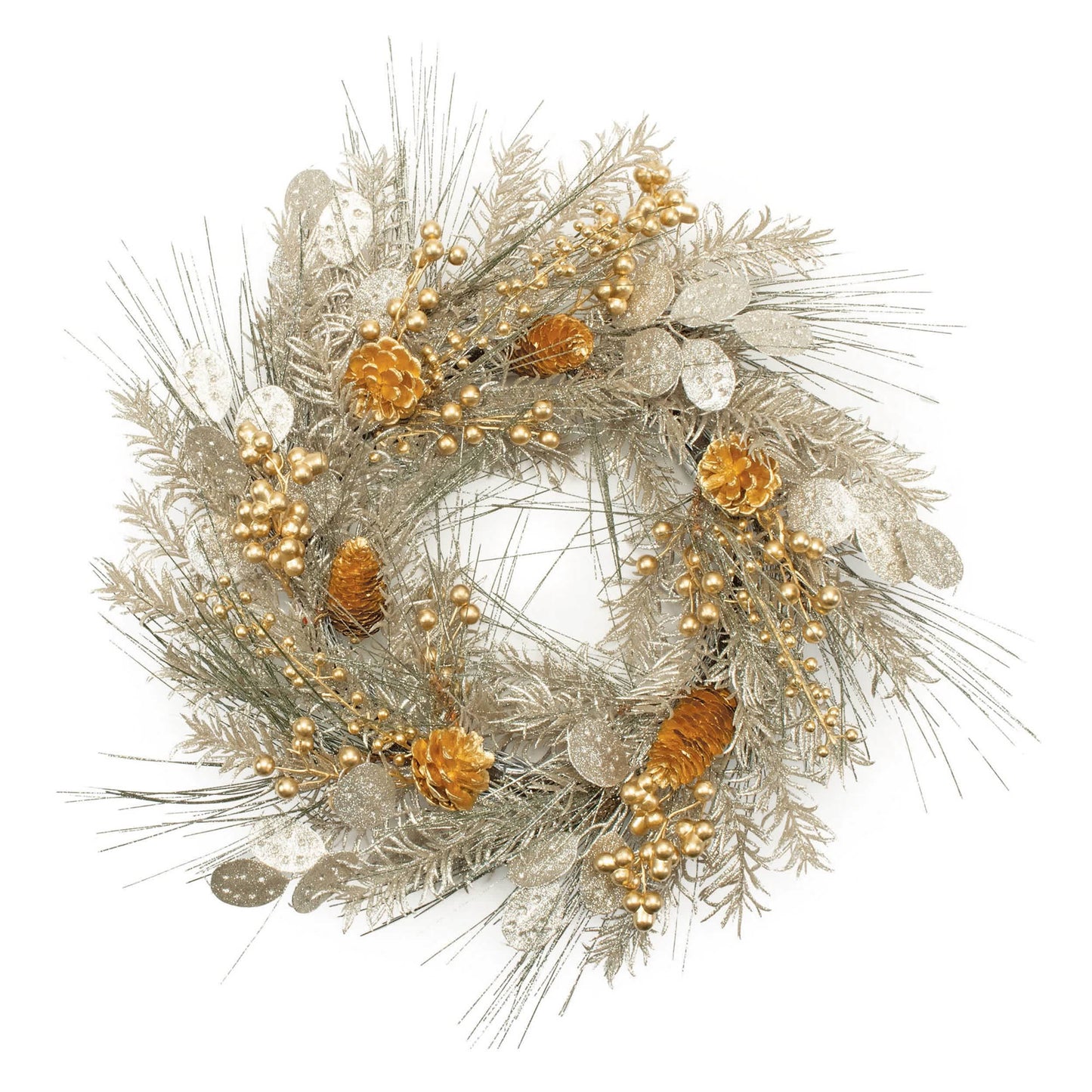 Melrose International Mixed Pine Eucalyptus Berry Wreath 20"D