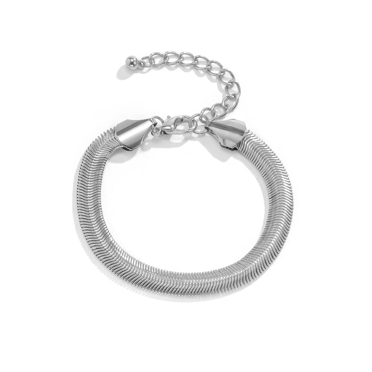 Silvertone Snake Chain Bracelet
