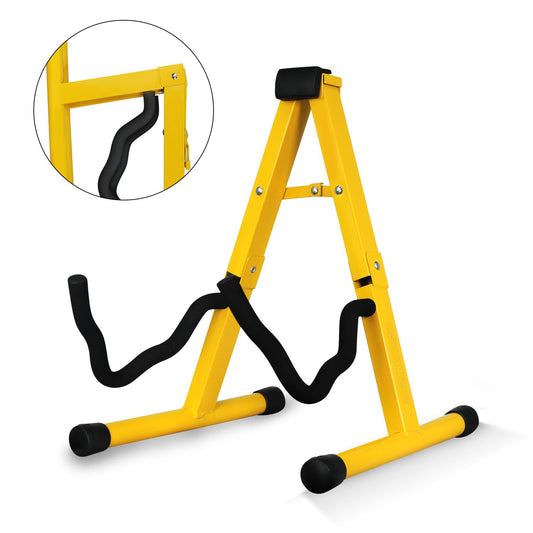 5 Core Guitar Stand a Shape Foam Arm Rubber Pad for Acoustic Electric Bass - Yellow