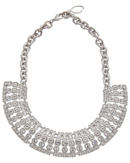 Oscar De La Renta Round Rhinestone Necklace
