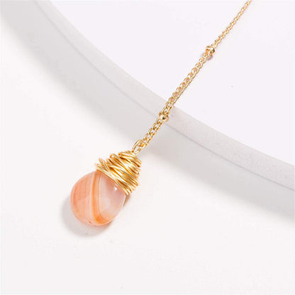 Gemstone & Goldtone Layered Drop-Link Necklace
