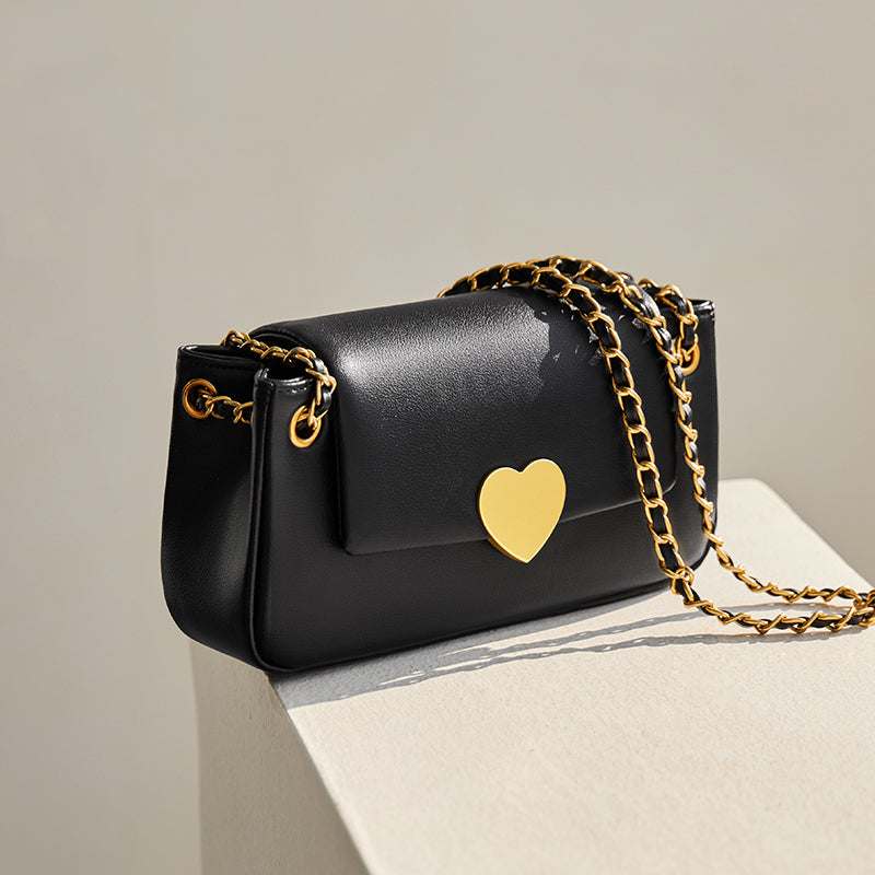 Valentina Heart Lock Leather Shoulder Bag – Zulily