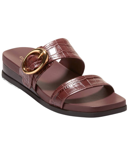 CH MAHOGANY CROC PRINT LEATHER-