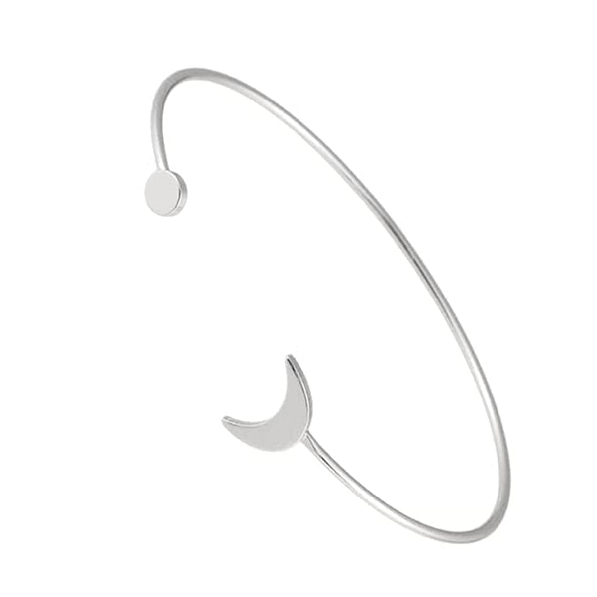 Silvertone Moon Arm Cuff