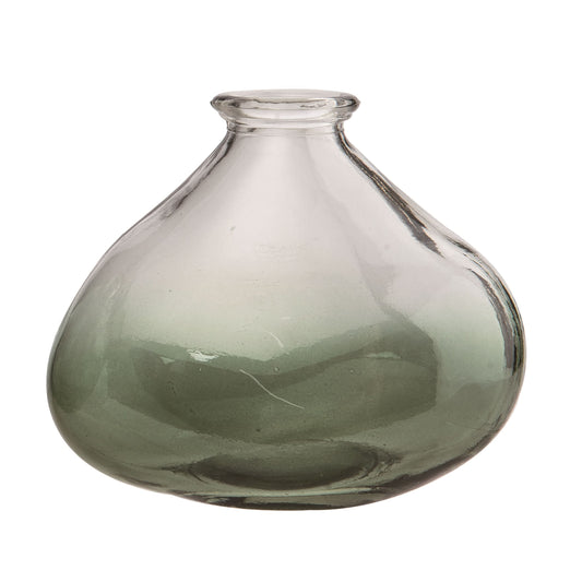 4.5 Inch Clear Glass Spring Curved Bud Vase Decorative Home Accent for Floral Arrangements