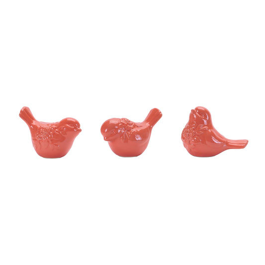 Melrose International Ceramic Floral Bird Figurine (Set of 6)