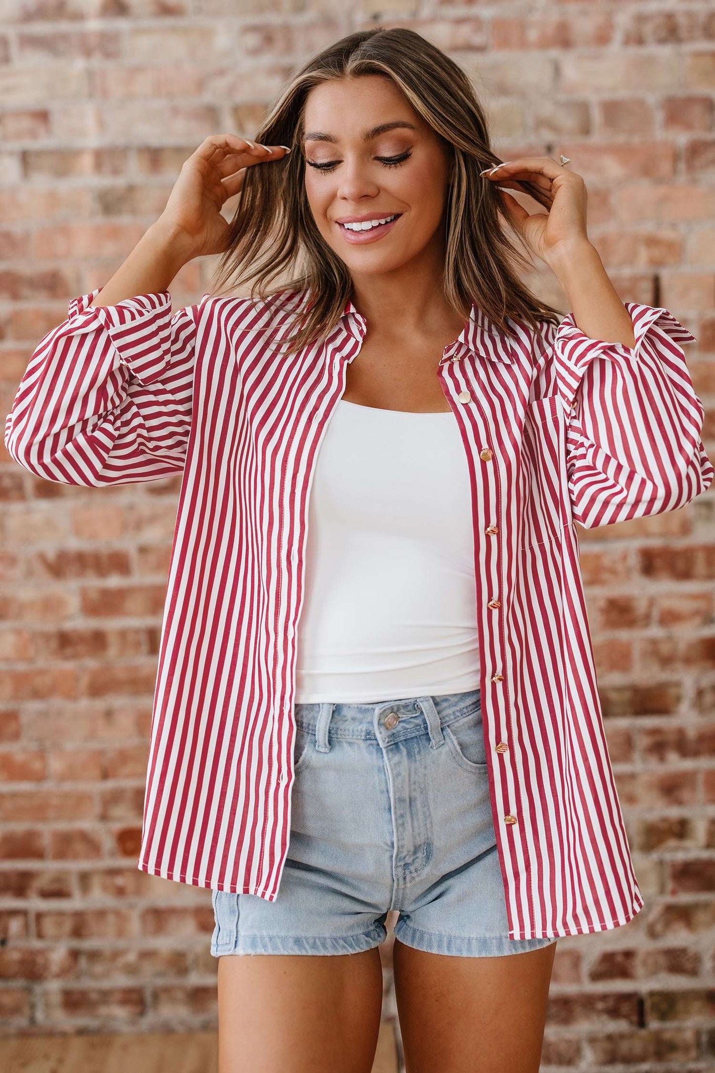 Mariah Side Slit Loose Shirt
