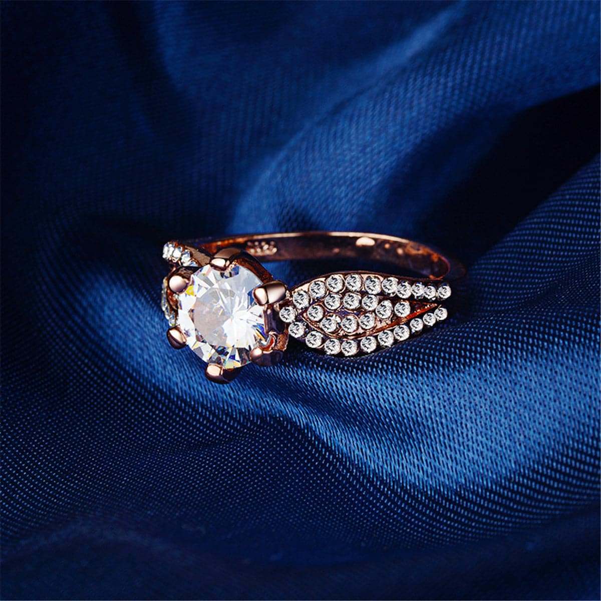 Cubic Zirconia & Rose Goldtone Pavé Ring-6