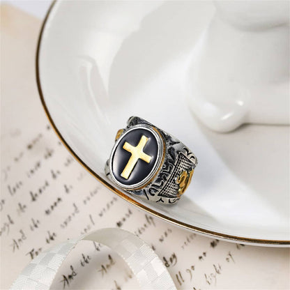 Black & Two-Tone Engraved Cross Band