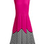 Fuchsia & Black Chevron Hem