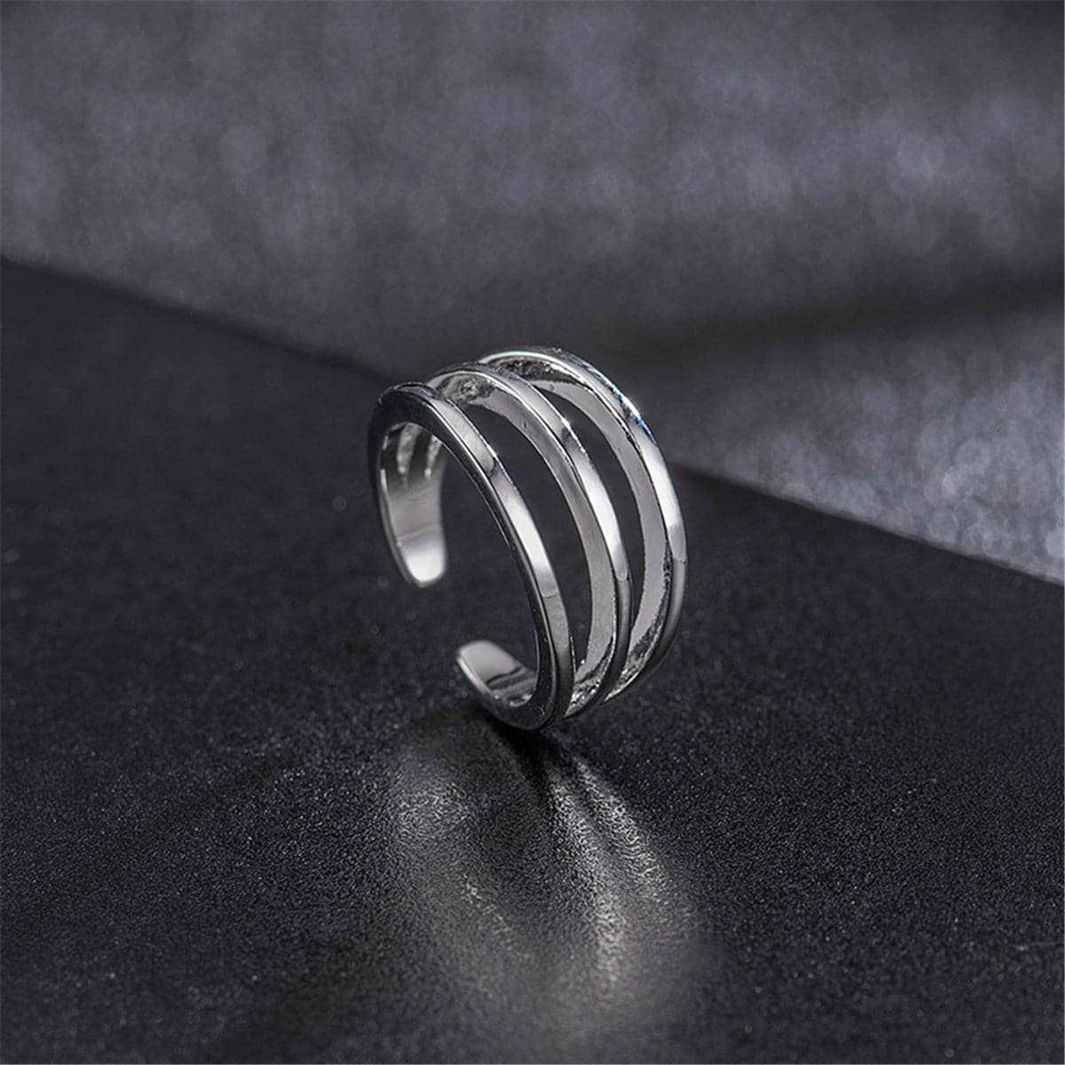Silvertone Split-Shank Adjustable Toe Ring Set