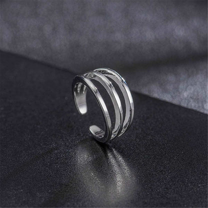 Silvertone Split-Shank Adjustable Toe Ring Set