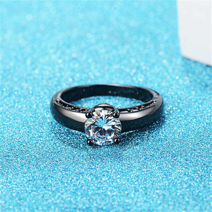 Crystal & Cubic Zirconia Skull Ring-10