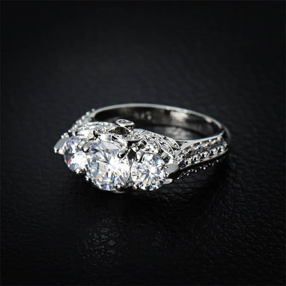Crystal & Cubic Zirconia Round-Cut Botanical Ring-1